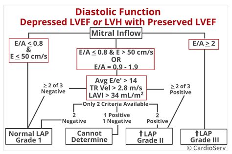 diastology flow chart.